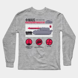 Informative infographics Pz-VIII MAUS Long Sleeve T-Shirt